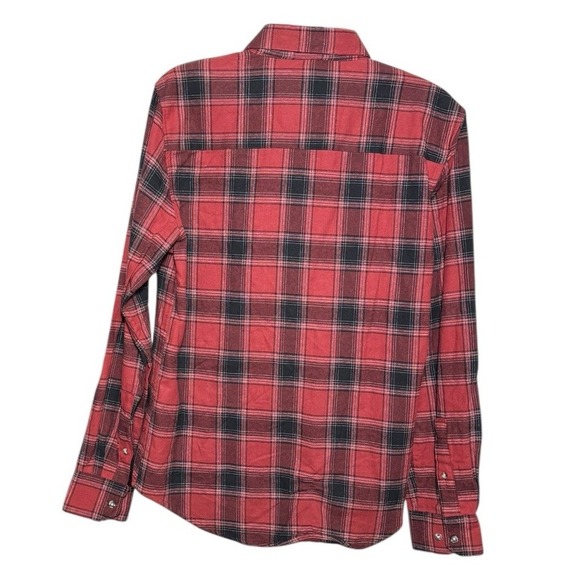 Tallwoods Bruno Milano Red Plaid Flannel Button Up‎ Men's Size Small - Picture 2 of 8
